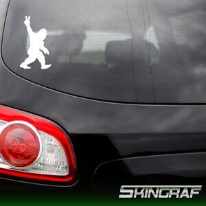 Bigfoot Peace Sign - 7" Vinyl Decal